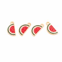 emaillierte Anhänger als Melone in goldfarben 4...