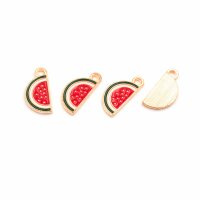 emaillierte Anhänger als Melone in goldfarben 4...