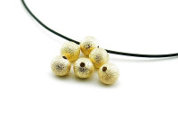 10 Zwischenperlen 8 mm goldfarben