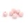 handgemachte Porzellanperlen in rosa 11 mm 6 Stück