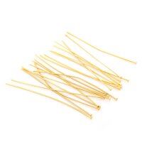 Nietstifte 65 mm aus Messing mit 18K Goldbeschichtung, 20...