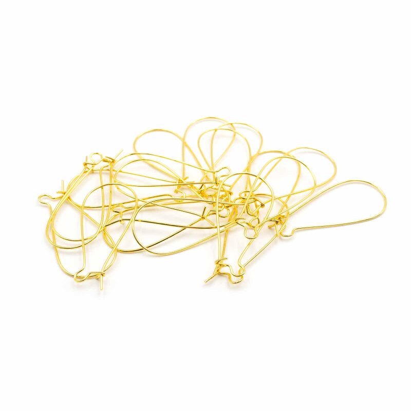 20 goldfarbene Kidney-Ohrhaken
