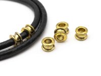 20 Zwischenperlen in antik goldfarben, 6,5 mm