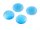 4 Cabochons 16 mm aus Cateye Glas in türkis