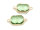 Verbinder Octagon in Peridot 2 Stück