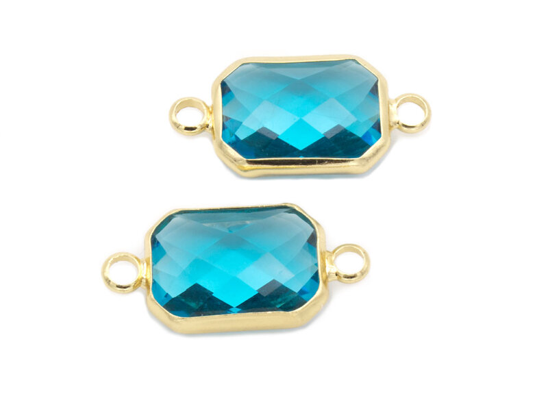 Verbinder Octagon in Aqua 2 Stück