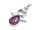 Engel aus Messing in Platinfarben mit Amethyst 1 Stück