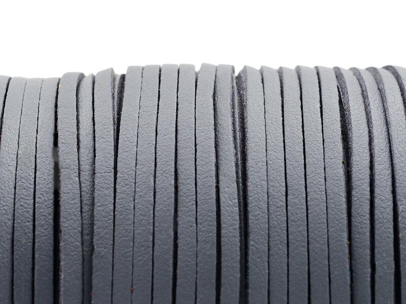 Kunstlederband in grau 4 m x 2,5 mm