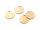 Runde Edelstahl Plättchen 12mm Goldfarben IP beschichtet, 4 Stück, Gravuranhänger