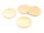 runde Plättchen aus Messing in goldfarben 16 mm 4 Stück