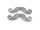 2 Moustache Bärte antik silber statement Bart