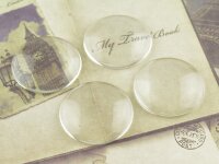 4 Cabochons 30 mm Glas klar