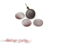 6 Cateye Cabochons in flieder, 14 mm