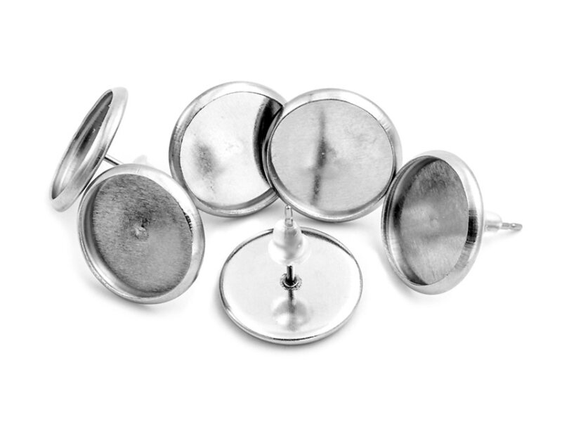 Ohrstecker aus Edelstahl 12 mm 6 Stück