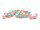 gestreifte Resinperlen rainbow 6 mm 20er Set