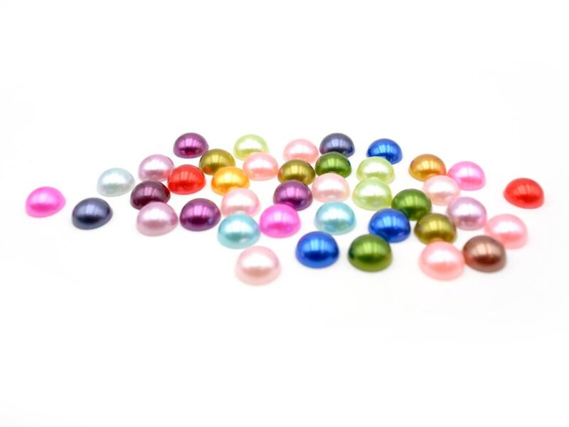 40 Cabochons in Perlenimitat, 10 mm