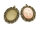 2 Fassungen für 40 x 30 mm Cabochons in Vintage bronze