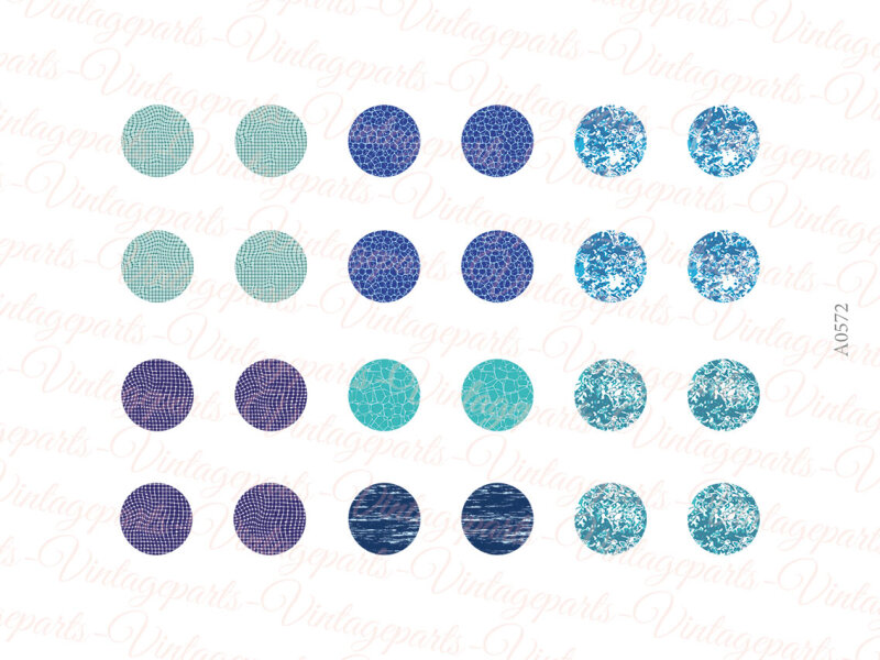Motivbogen Swimming pool für runde 12 mm Cabochons