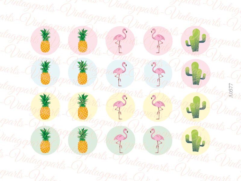 Motivbogen Summer für runde 18 mm Cabochons