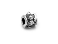 925 Sterling Silber Perle mit Granulations-Verzierung 6,5...