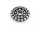 massive Zwischenperle 925 Silber 13 mm Granulation-Optik 1 Stück