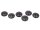 6 Cateye Cabochons in schwarz, 14 mm