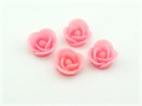 8 Cabochons in rosa als Rose gefertigt
