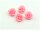 8 Cabochons in rosa als Rose gefertigt