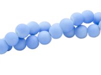 gummierte Glasperlen in hellblau 6 mm 50 Stück