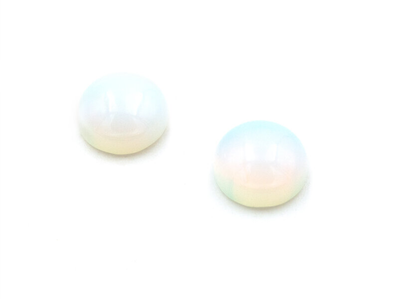 Cabochons aus Opalite 8mm 2 Stück