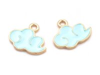 emaillierter Anhänger kleine Wolke in himmelblau 2...