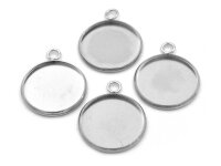 Fassungen aus 304 Edelstahl 20 mm in Platinfarben 4...