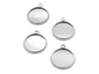Fassungen aus 304 Edelstahl 18 mm in Platinfarben 4...
