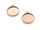 Fassungen aus 304 Edelstahl mit IP-Beschichtung in Roségold 14 mm 2 Stück