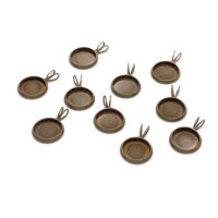 Fassungen Antik Bronze Messing 10 mm mit...