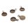 Fassungen Antik Bronze Messing 10 mm mit Hasenohren-Doppelöse
