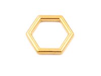 Verbinder als kleine Honigwabe in gold 20 Stück
