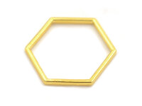 Anhänger Verbinder Honigwabe in goldfarben 20mm 10...