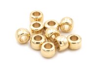 Zwischenperlen aus Messing in goldfarben 6 mm 10 Stück