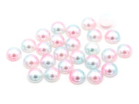 Cabochons aus Acryl in rosa und hellblau 8 mm 20er Set