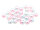 Cabochons aus Acryl in rosa und hellblau 8 mm 20er Set