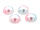 Cabochons aus Acryl in rosa und hellblau 8 mm 20er Set