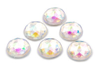 facettierte Cabochons im holographic Design in silber 8...