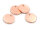 runde Plättchen aus Messing in roségoldfarben 10 mm 4 Stück