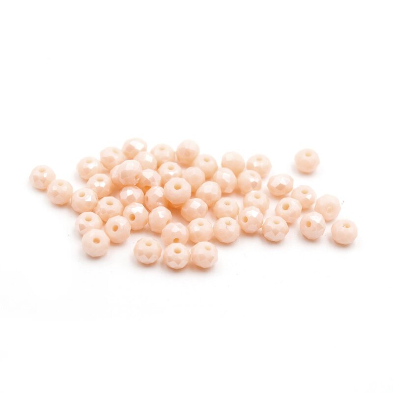 Glasschliffperlen in puderrosa 3 mm 50 Stück