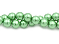 Glaswachsperlen in grün 12 mm 20 Stück