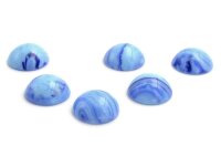 Resincabochons in blau 12 mm 6 Stück