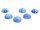 Resincabochons in blau 12 mm 6 Stück