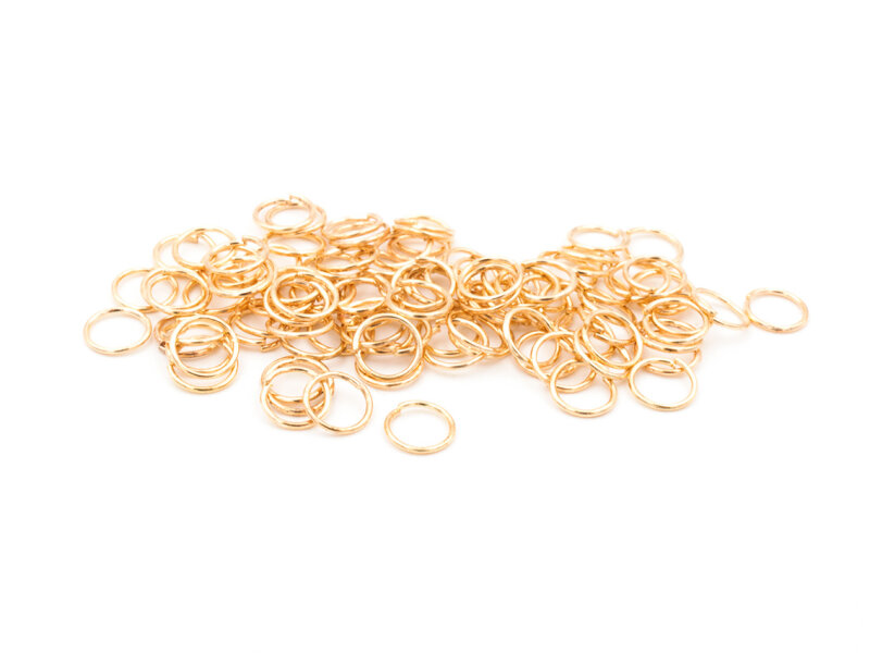 Biegeringe in lightgoldfarben 7 mm 100 Stück