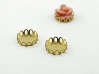 Fassungen in goldfarben für 10 mm Cabochons, 20...